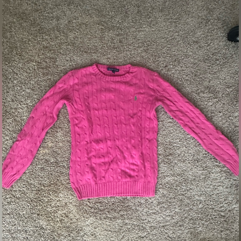 Ralph Lauren Pink Cable Knit Sweater